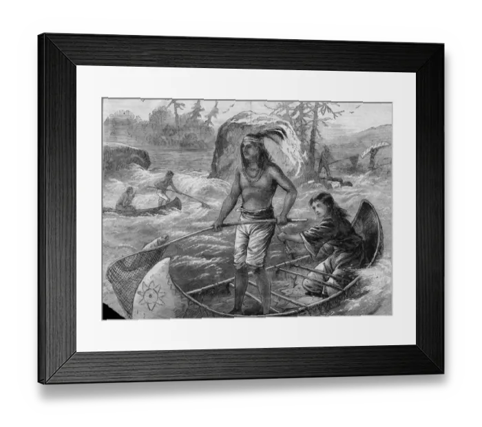 Framed Print : Objiwe Fishing On The Columbia River Framed Print : Objiwe Fishing On The Columbia River