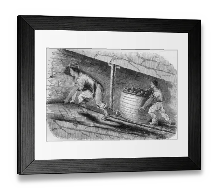Framed Print : Dragging Coal