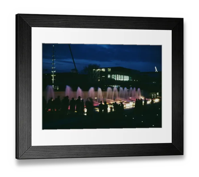 Framed Print : Purple Fountains Framed Print : Purple Fountains