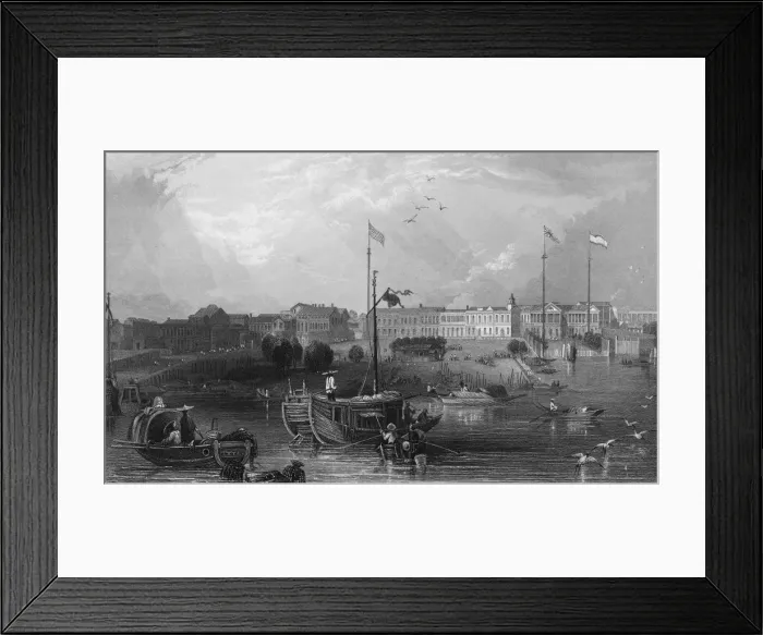 Framed Print : Canton. The Thirteen Factories area of Canton Framed Print : Canton. The Thirteen Factories area of Canton