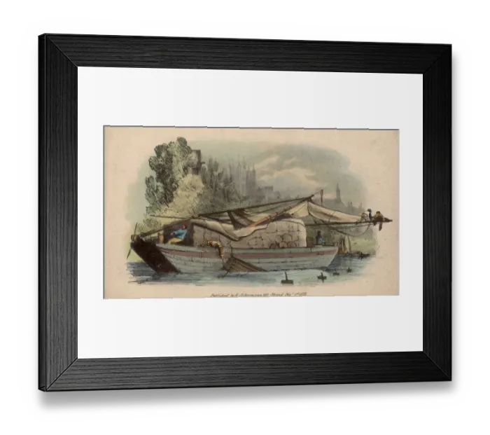 Framed Print : River Barge