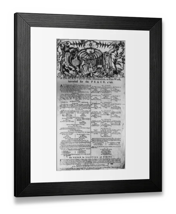 Framed Print : Fireworks Programme Framed Print : Fireworks Programme