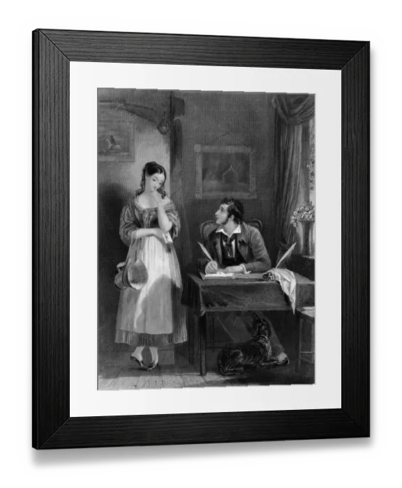 Framed Print : Letter Writing Framed Print : Letter Writing