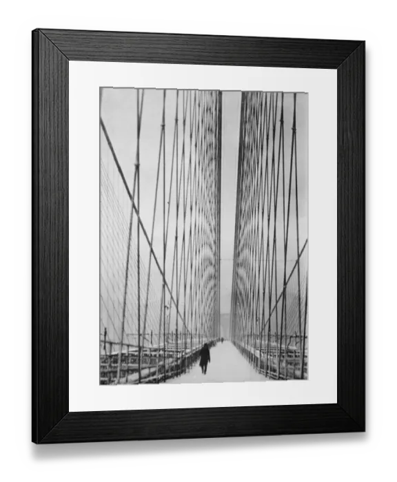 Framed Print : Steel Cabled Bridge