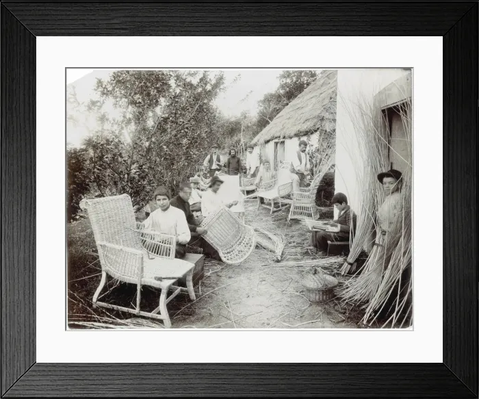 Framed Print : Wicker Workers