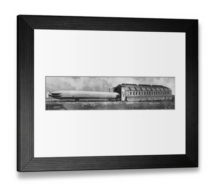 Framed Print : Zeppelin & Shed Framed Print : Zeppelin & Shed
