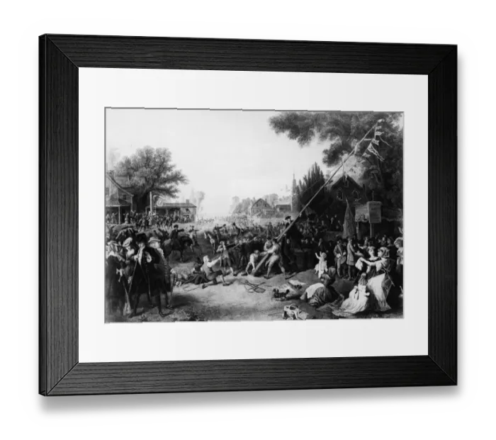 Framed Print : Raising The Liberty Pole In New York Framed Print : Raising The Liberty Pole In New York