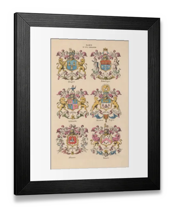Framed Print : Arms of City Companies Framed Print : Arms of City Companies