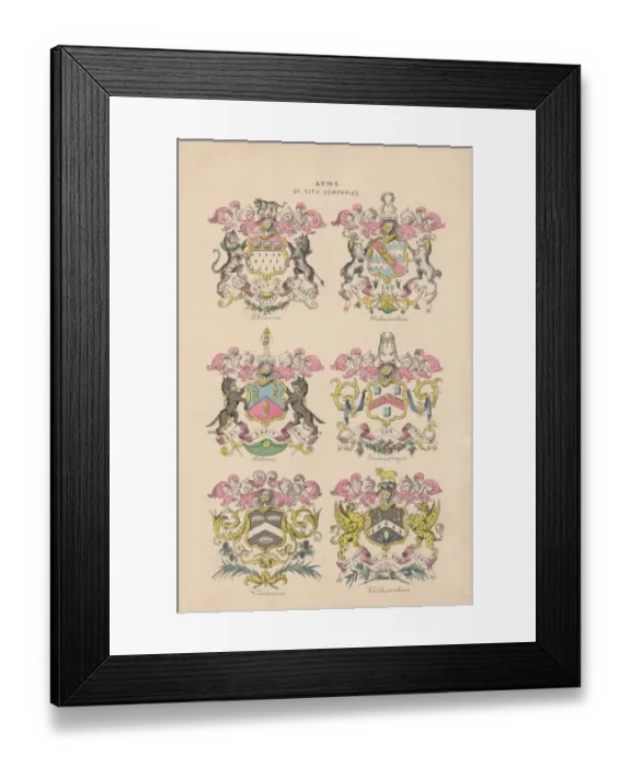Framed Print : Arms Of City Companies Framed Print : Arms Of City Companies
