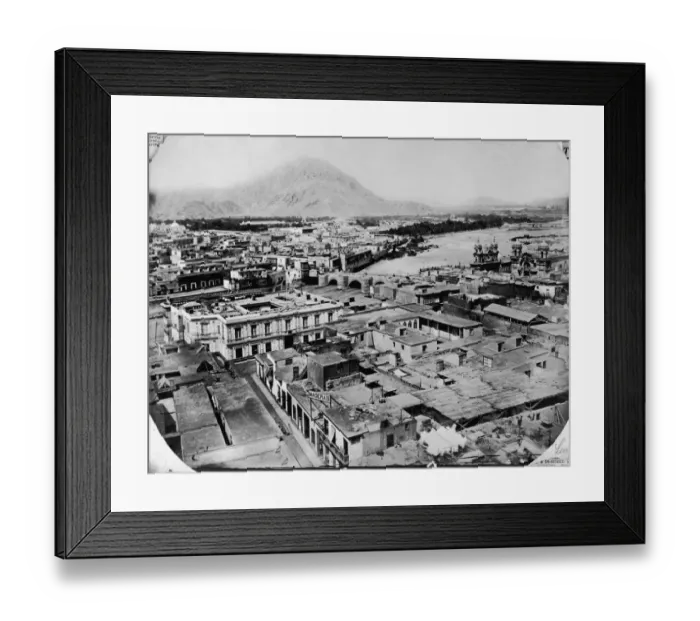 Framed Print : Lima. A view over Lima, the capital of Peru, 1860. (Photo by Hulton Archive / Getty Images)