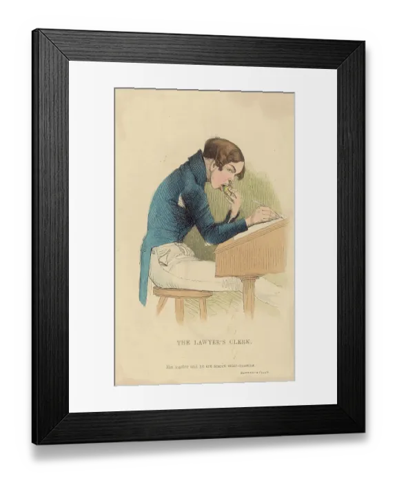 Framed Print : The Lawyers Clerk Framed Print : The Lawyers Clerk