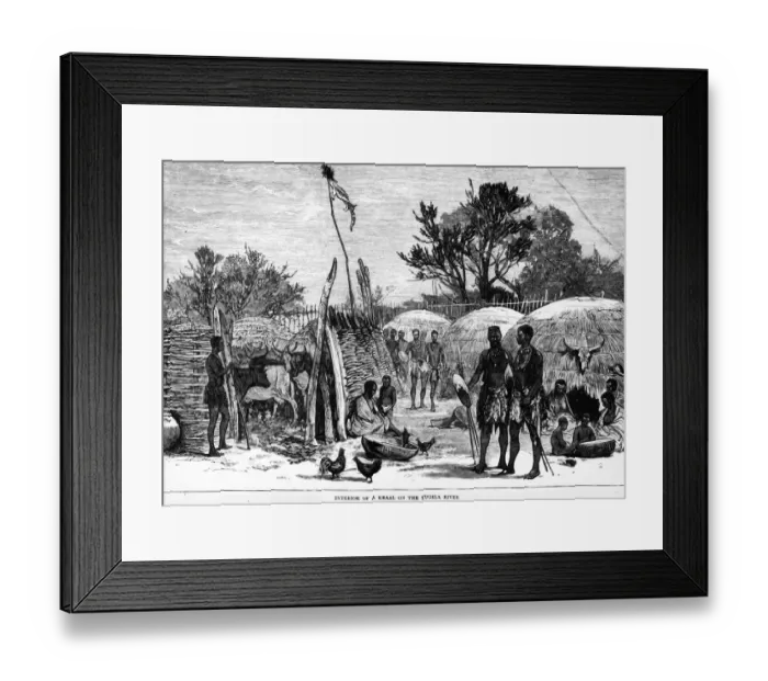 Framed Print : Kraal On The Tugela Framed Print : Kraal On The Tugela