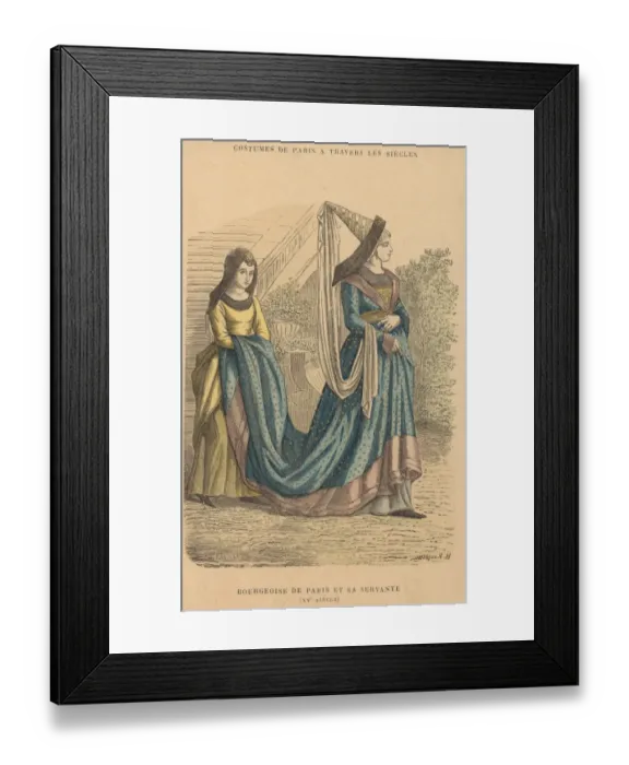 Framed Print : Bourgeois And Her Servant Framed Print : Bourgeois And Her Servant