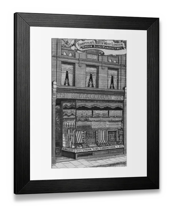 Framed Print : Window Blind Shop Framed Print : Window Blind Shop