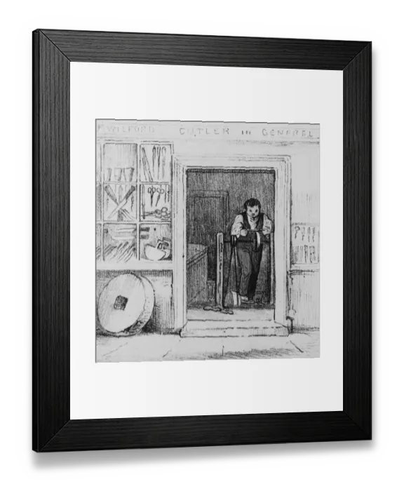 Framed Print : Cutler At Work
