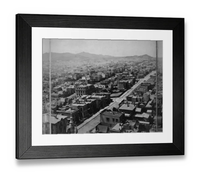 Framed Print : Panorama 10 of San Francisco from California Street Hill Framed Print : Panorama 10 of San Francisco from California Street Hill