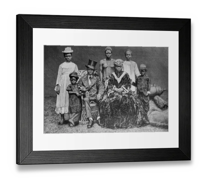 Framed Print : Wealthy African Family Framed Print : Wealthy African Family