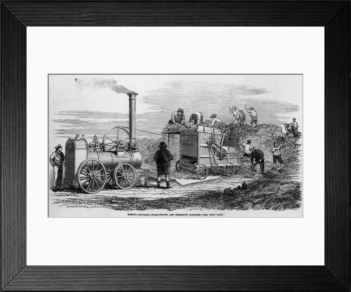 Framed Print : Threshing Crops Framed Print : Threshing Crops
