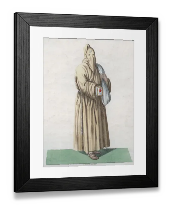 Framed Print : Hooded Monk Framed Print : Hooded Monk