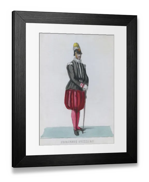 Framed Print : Swiss Guard Sergeant Framed Print : Swiss Guard Sergeant