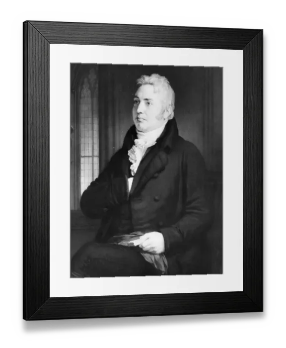 Framed Print : Coleridge. Detail of a portrait of the English poet