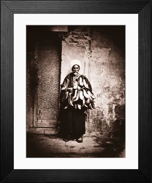Framed Print : Slipper Seller Framed Print : Slipper Seller