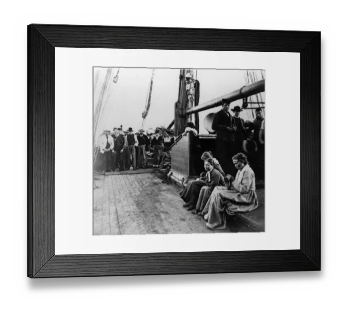 Framed Print : SS Hero. Norwegian emigrants en route to America on board the SS Hero Framed Print : SS Hero. Norwegian emigrants en route to America on board the SS Hero