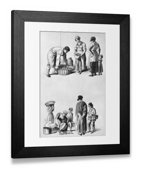 Framed Print : Traders And Customers Framed Print : Traders And Customers