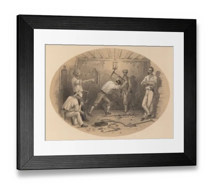 Framed Print : Sinking A Shaft Framed Print : Sinking A Shaft