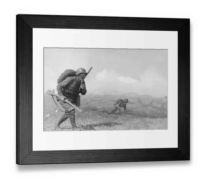Framed Print : Gas Masked Russian