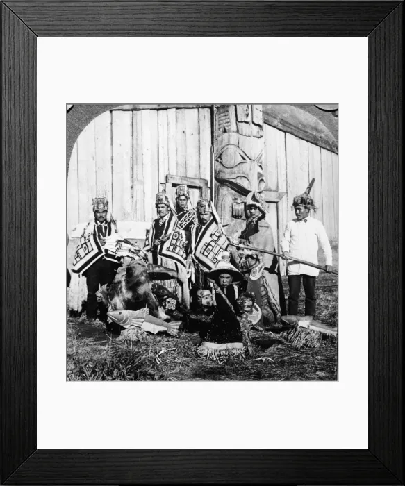 Framed Print : Potlatch Dancers In Klinkwan Framed Print : Potlatch Dancers In Klinkwan