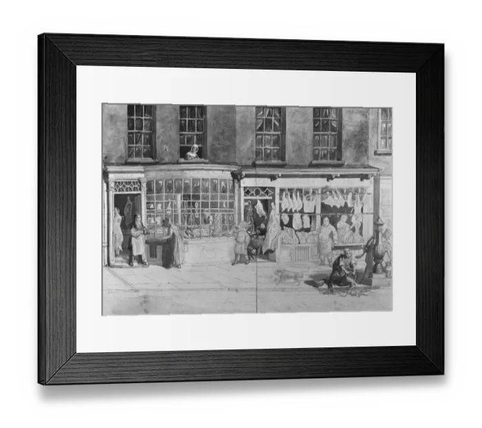 Framed Print : Bishopsgate Butcher s Framed Print : Bishopsgate Butcher s