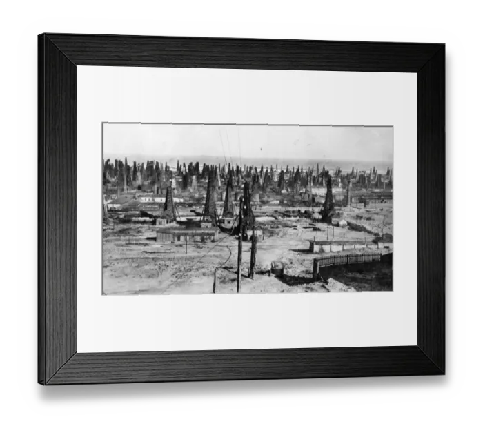 Framed Print : Oil Fields