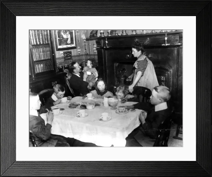 Framed Print : Family Teatime Framed Print : Family Teatime