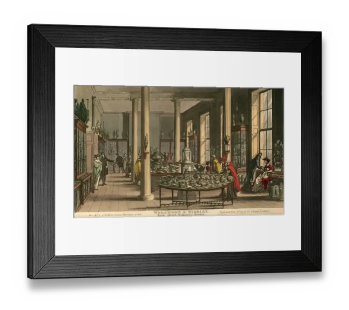 Framed Print : Wedgwood. The showrooms of Wedgwood and Byerley in St Jamess Square, London