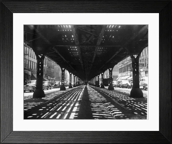 Framed Print : Third Avenue Elevated Train Tracks Framed Print : Third Avenue Elevated Train Tracks