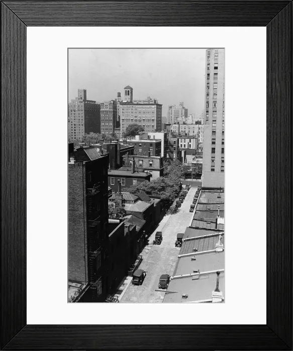 Framed Print : High-Angle Street In Greenwich Village Framed Print : High-Angle Street In Greenwich Village