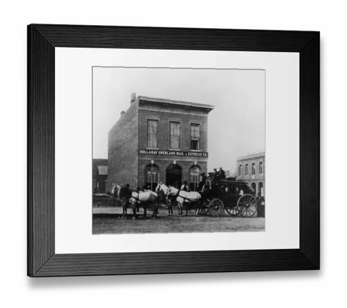 Framed Print : Holladay Overland Mail & Express Co