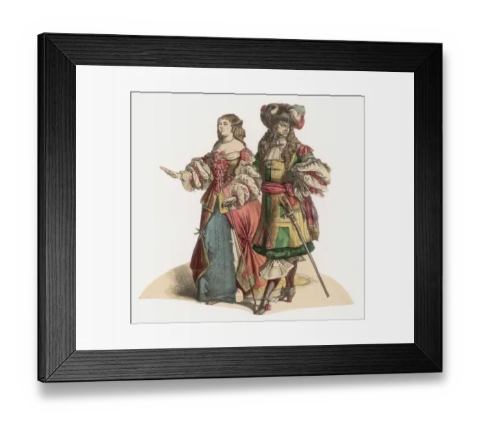 Framed Print : 17th Century Fashion Framed Print : 17th Century Fashion