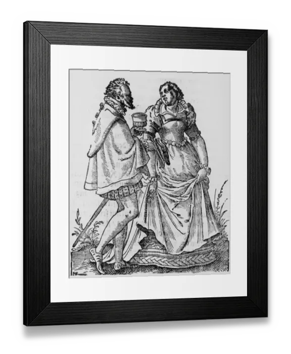 Framed Print : Elizabethan Couple Framed Print : Elizabethan Couple