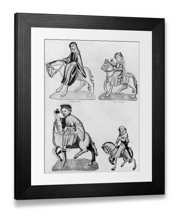 Framed Print : Chaucerian Figures Framed Print : Chaucerian Figures