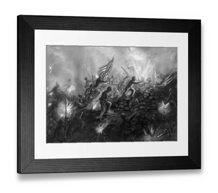 Framed Print : Fort Wagner Attack Framed Print : Fort Wagner Attack