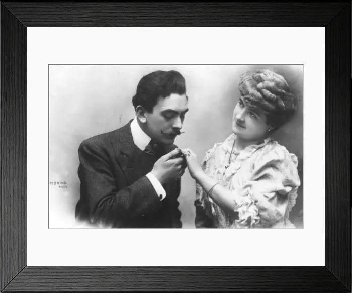 Framed Print : Moustache Kiss Framed Print : Moustache Kiss