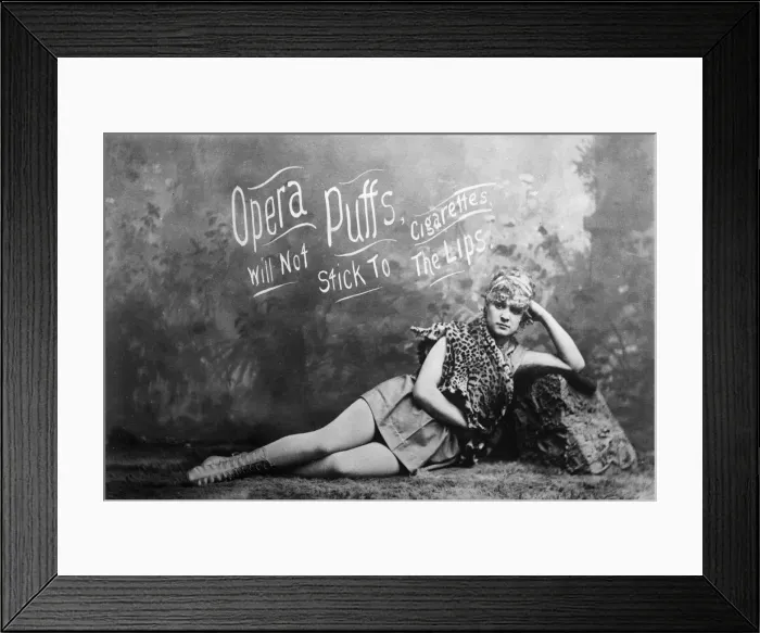 Framed Print : Opera Puffs Cigarettes advertisement Framed Print : Opera Puffs Cigarettes advertisement