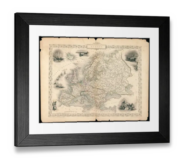 Framed Print : Europe In 1851 Framed Print : Europe In 1851