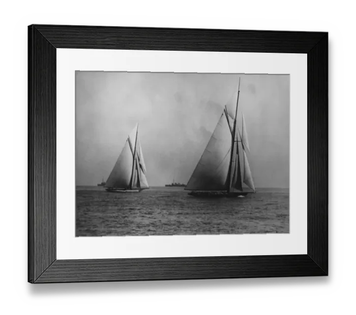 Framed Print : Americas Cup Yacht Shamrock IV Overtakes Resolute 1920 Framed Print : Americas Cup Yacht Shamrock IV Overtakes Resolute 1920