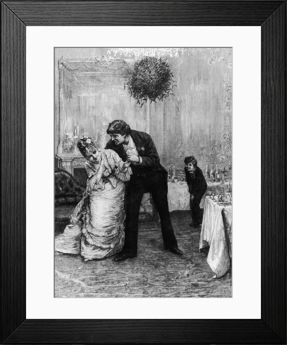 Framed Print : Mistletoe Kiss Framed Print : Mistletoe Kiss