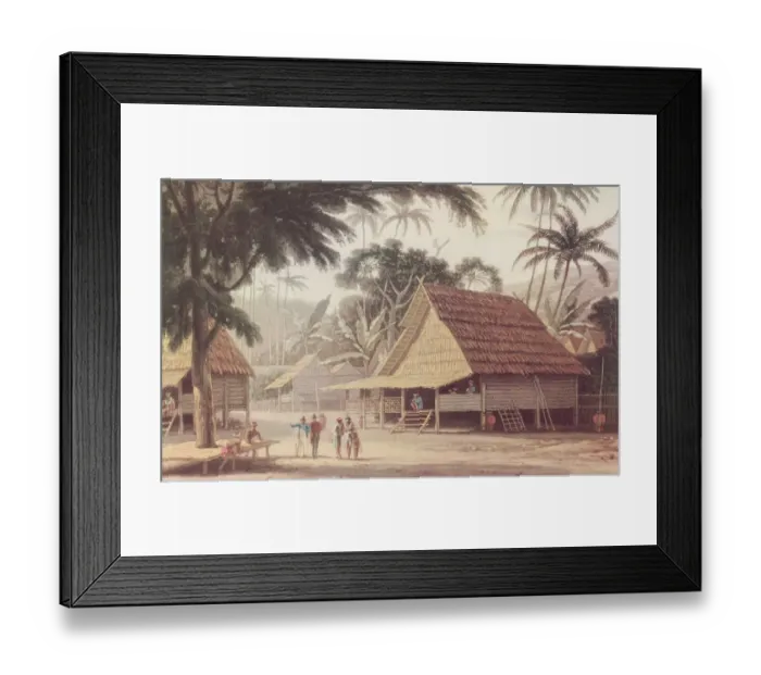Framed Print : A Malayan Village Framed Print : A Malayan Village