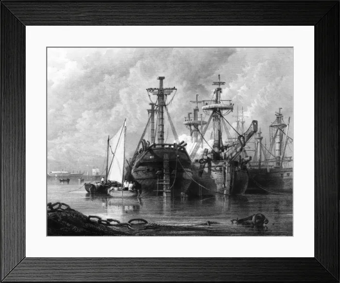 Framed Print : Prison Hulks
