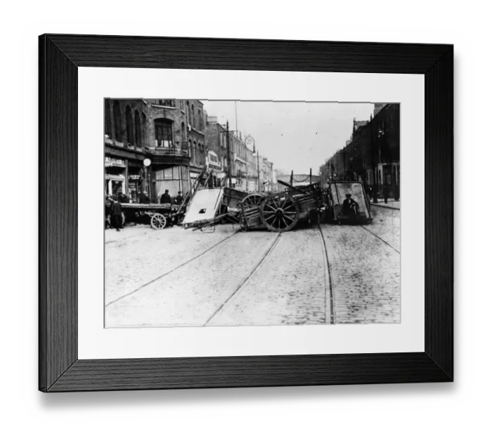 Framed Print : Street Barricade Framed Print : Street Barricade